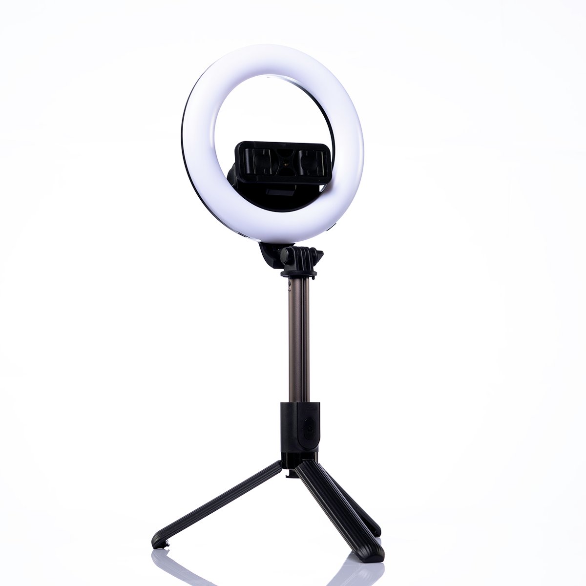 thumbnail image 2 of Mignova LED Ring Light With Selfie Stick & Phone Holder – Desktop Lamp – 3 Light Modes – Clear/Warm – 710670834811 2 of 6